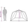 vidaXL Tenda da Spiaggia 3 Persone Grigio Rilascio Rapido Impermeabile