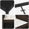 vidaXL Set da Pranzo per Giardino con cuscino 5 pcs Marrone polyrattan