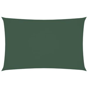 vidaXL Parasole a Vela Oxford Rettangolare 2x4,5 m Verde Scuro