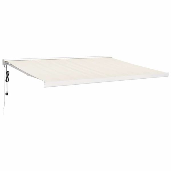 vidaXL Tenda da Sole Retrattile Crema 4,5x3 m in Tessuto e Alluminio