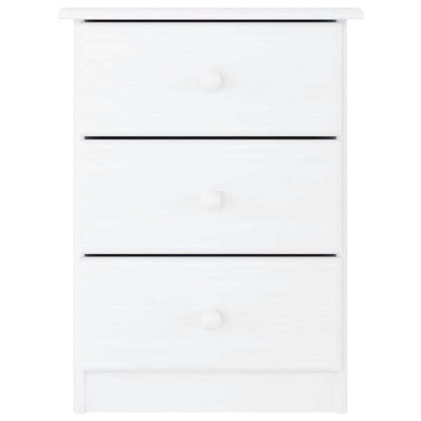 vidaXL Comodino ALTA Bianco 41x35x55,5 cm in Legno Massello di Pino