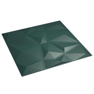 vidaXL Pannelli da parete 24 pcs Verde 50 x 50 cm Schiuma XPS