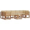 vidaXL Set di divani da esterno con cuscino 8 pcs Naturale e Beige