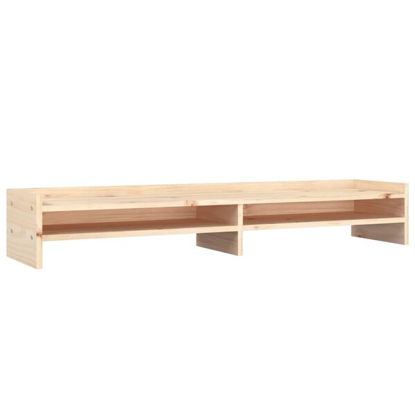vidaXL Supporto per Monitor 100x24x16 cm in Legno Massello di Pino