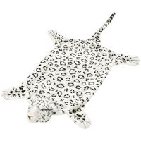 vidaXL Tappeto di Peluche a Forma di Leopardo 139 cm Bianco