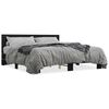 vidaXL Giroletto Nero 180x200 cm in Legno Multistrato e Metallo