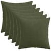 vidaXL Federa 6 pz HEERLEN Verde 30 x 30 cm corduroy