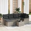 vidaXL Set Divano da Giardino 7 pcs Grigio chiaro Poly Rattan