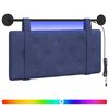 vidaXL Testiera sospesa Con luce LED Blu Polizia Velluto
