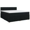 vidaXL Letto box spring con materasso Nero 160 x 200 cm Tessuto