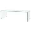 vidaXL Tavolino da Salotto in Vetro Temperato 98x45x30 cm Trasparente