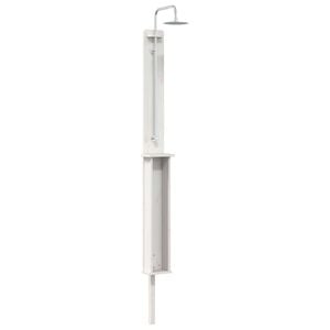 vidaXL Doccia da esterno 246 cm Legno massello di pino e acciaio inox