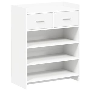 vidaXL Mobile per scarpe Bianco 73,5 x 36 x 92 cm Legno ingegnerizzato