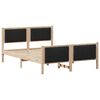 vidaXL Struttura del Letto con testiera Marrone e nero 140 x 190 cm