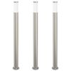 vidaXL Lampioni a palo 3 pz 110 cm Acciaio Inox IP44