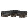vidaXL Set Divano da Giardino 12 pz Grigio e Grigio Scuro polyrattan