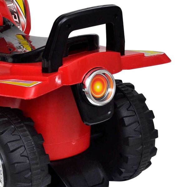 vidaXL Quad per Bambini Rosso con Suoni e Luci