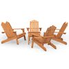 vidaXL Set Salotto da Giardino Adirondack 5pz Legno Massello di Acacia