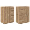 vidaXL Sideboards CORONA 2 pz Rovere artigianale 59 x 39 x 80 cm