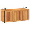 vidaXL Scatola Cuscini da Esterno 110x45x42/53 cm Legno Acacia/Acciaio