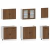 vidaXL Set Mobili da Cucina 7 pz Porto Rovere Marrone in Truciolato