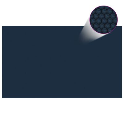 vidaXL Pellicola Galleggiante Solare PE Piscina 1000x600 cm Nero e Blu