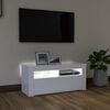 vidaXL Mobile Porta TV con Luci LED Bianco 90x35x40 cm