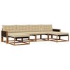 vidaXL Set di divani da esterno 6 pz Naturale e Beige