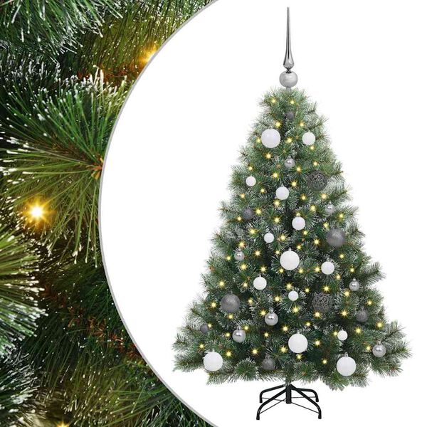 vidaXL Albero di Natale artificiale con 150 LED Verde 120 cm PE e PVC