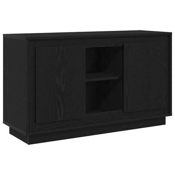 vidaXL Credenza Rovere Nero 102 x 35 x 60 cm Legno multistrato