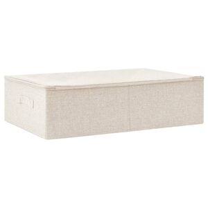 vidaXL Scatola Portaoggetti in Tessuto 70x40x18 cm Crema