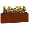 vidaXL Fioriere da Parete 2 pz Ruggine in Acciaio Corten 53x10x17 cm