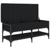 vidaXL Panca Porta Scarpe Nera 102x42x45 cm in Legno Multistrato