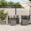 vidaXL Set Divano da Giardino 5 pz con Cuscini Grigio in Polyrattan