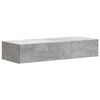 vidaXL Tavolino da Parete Laterale 87,5 x 34,5 x 17 cm Grigio Cemento