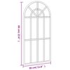 vidaXL Specchio da Parete Nero 30x60 cm Arco in Ferro