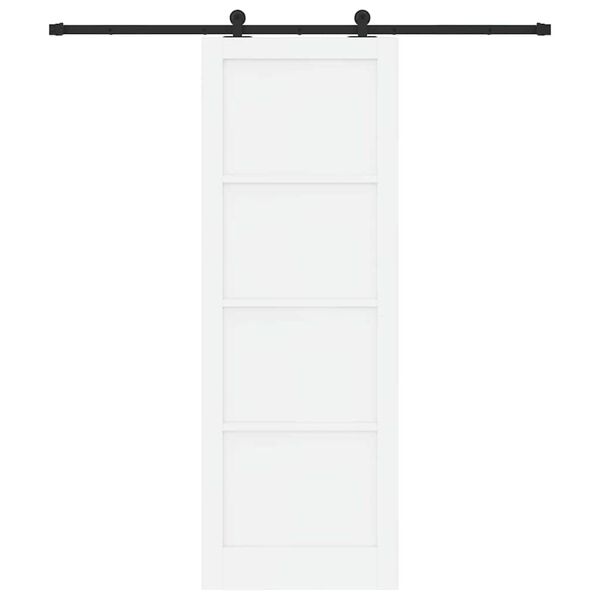 vidaXL Porta scorrevole ORKDAL Bianco 83 x 232 cm Pino massello