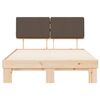 vidaXL Letto con Testiera Rivestita Talpa 140 x 190 cm Pino massello