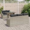 vidaXL Set Divano da Giardino 6 pcs Grigio chiaro polyrattan