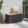 vidaXL Panchina da giardino Nero 80 x 40 x 43 cm Acciaio