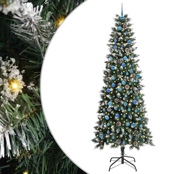 vidaXL Albero di Natale artificiale con 300 LED Verde 240 cm