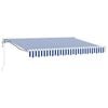 vidaXL Tettuccio Elettrico Retrattile Blu e Bianco 3,5 x 2,5 m
