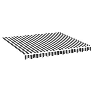 vidaXL Tessuto di ricambio Tenda da Sole Antracite e Bianco 300x250 cm
