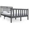 vidaXL Giroletto Grigio 120x190 cm Small Double in Legno Massello