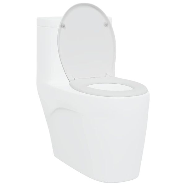 vidaXL Sedile del WC Bianco 44,8 x 37,3 x 4,2 cm Duroplast