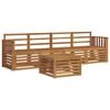 vidaXL Set divani 5 pcs Naturale Legno di Acacia Massello