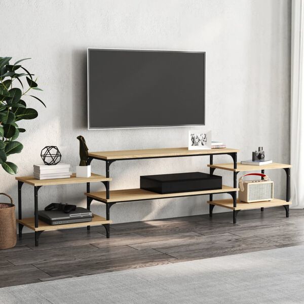 vidaXL Mobile Porta TV Rovere Sonoma 197x35x52 cm in Legno Multistrato