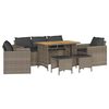 vidaXL Set Divano da Giardino 6 pz con Cuscini Grigio in Polyrattan