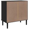 vidaXL Credenza SENJA Aspetto Rattan Nero 80x40x80 cm Massello Pino