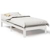 vidaXL Giroletto senza Materasso Bianco 90x200 cm Legno Massello Pino